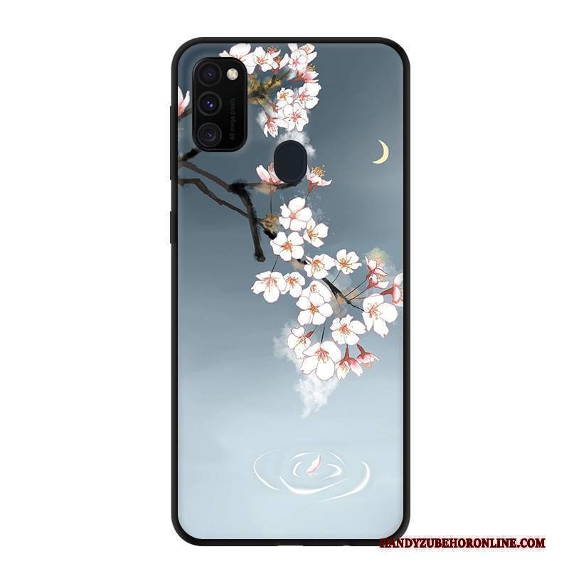 Custodia Samsung Galaxy M30s Protezione Macchiati Nero, Cover Samsung Galaxy M30s Morbido Rosa