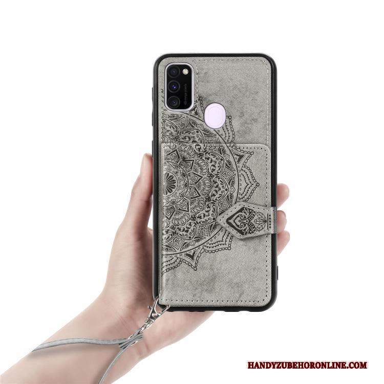 Custodia Samsung Galaxy M30s Protezione Panno Ornamenti Appesi, Cover Samsung Galaxy M30s Rossotelefono