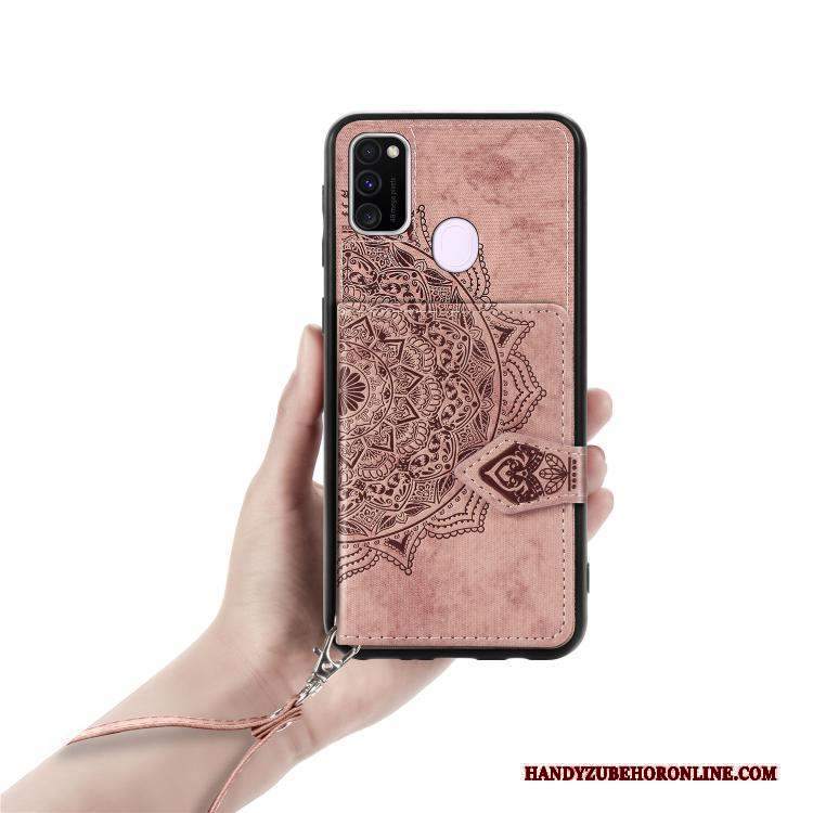 Custodia Samsung Galaxy M30s Protezione Panno Ornamenti Appesi, Cover Samsung Galaxy M30s Rossotelefono