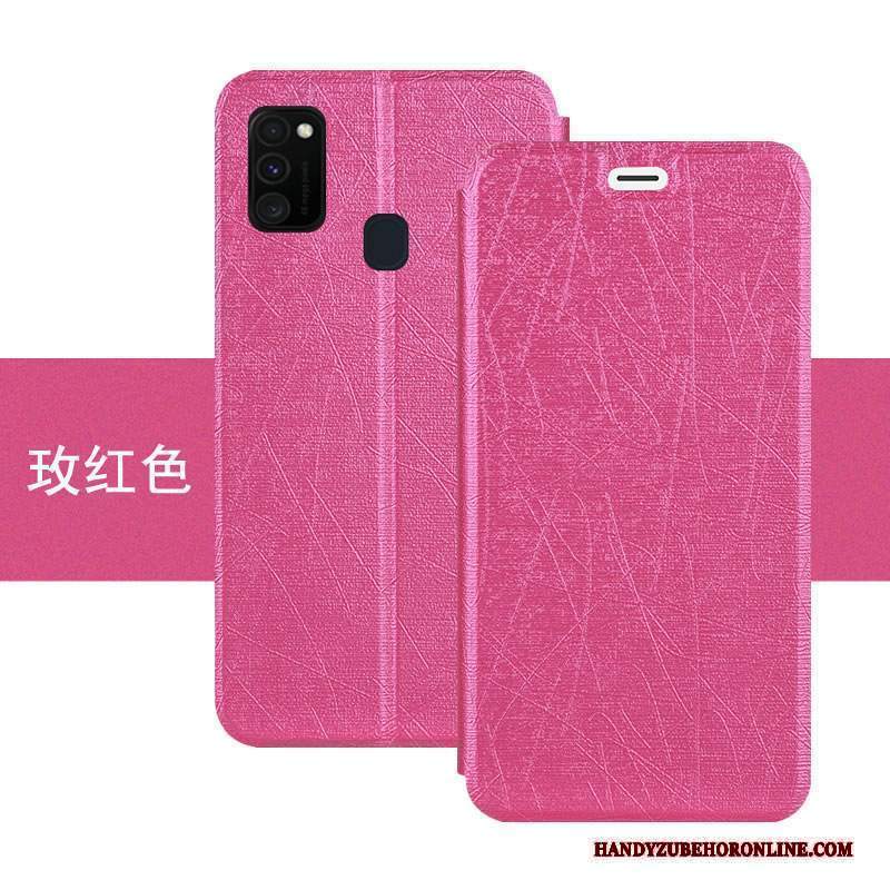 Custodia Samsung Galaxy M30s Protezione Telefono Rosa, Cover Samsung Galaxy M30s Pelle Anti-caduta