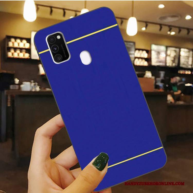 Custodia Samsung Galaxy M30s Silicone Blu Anti-caduta, Cover Samsung Galaxy M30s Protezione Telefono