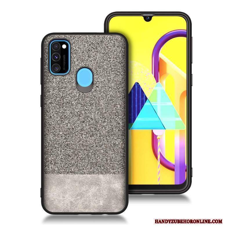 Custodia Samsung Galaxy M30s Silicone Morbido Blu, Cover Samsung Galaxy M30s Protezione Tutto Incluso Anti-caduta