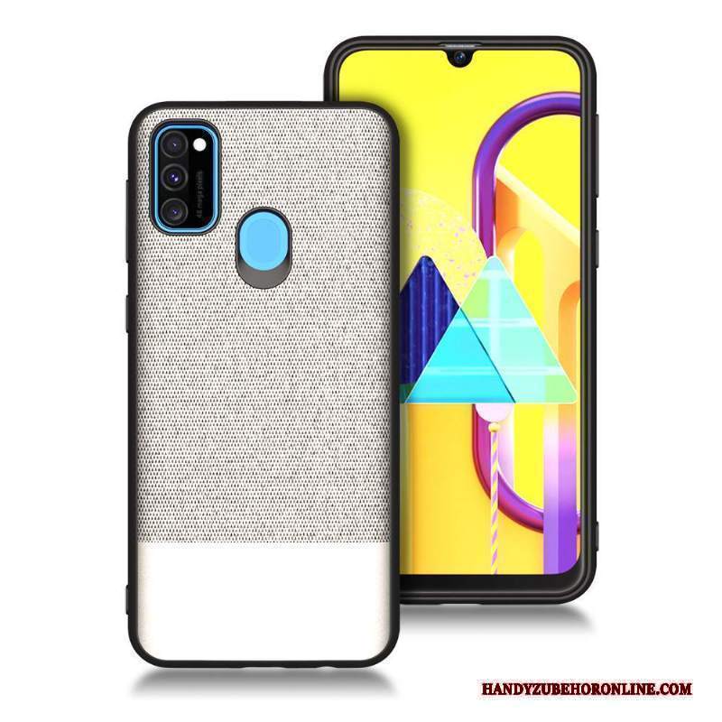 Custodia Samsung Galaxy M30s Silicone Morbido Blu, Cover Samsung Galaxy M30s Protezione Tutto Incluso Anti-caduta