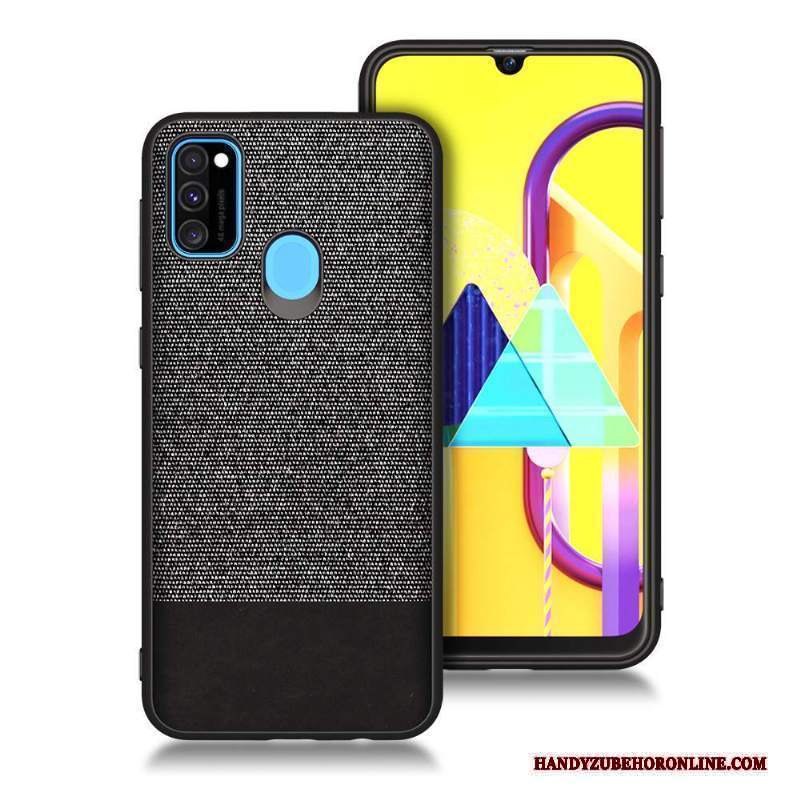 Custodia Samsung Galaxy M30s Silicone Morbido Blu, Cover Samsung Galaxy M30s Protezione Tutto Incluso Anti-caduta