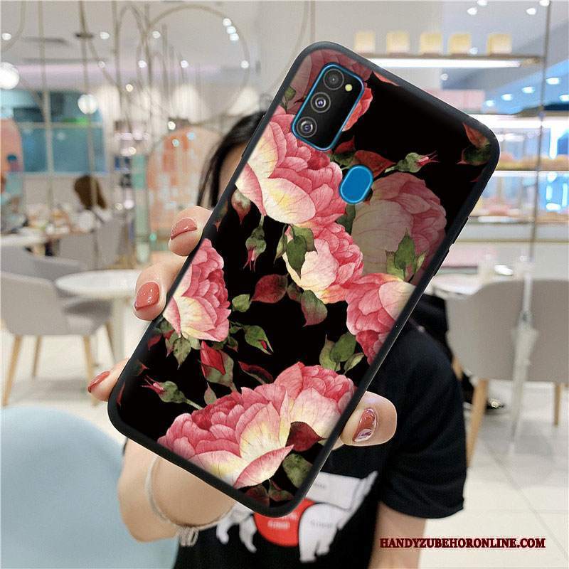 Custodia Samsung Galaxy M30s Silicone Morbidotelefono, Cover Samsung Galaxy M30s Protezione Stile Cinese Macchiati