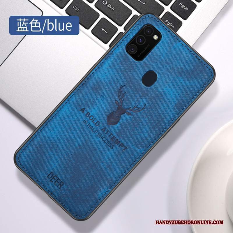 Custodia Samsung Galaxy M30s Silicone Ornamenti Appesi Grigio, Cover Samsung Galaxy M30s Protezione Panno Anti-caduta