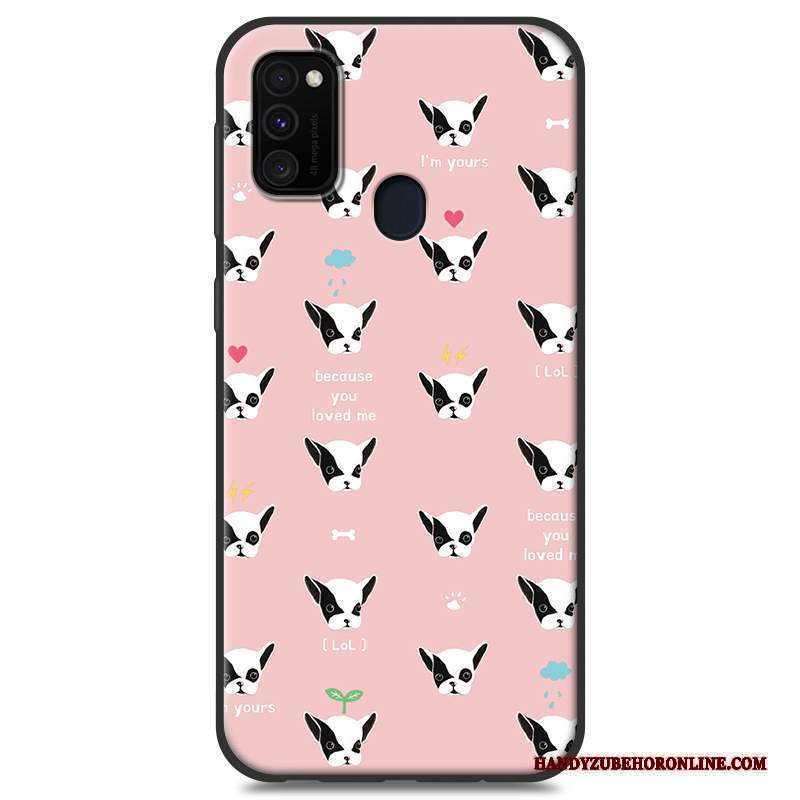 Custodia Samsung Galaxy M30s Silicone Telefono Bianco, Cover Samsung Galaxy M30s Cartone Animato Morbido Di Personalità