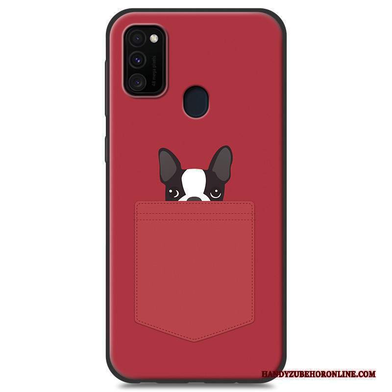 Custodia Samsung Galaxy M30s Silicone Telefono Bianco, Cover Samsung Galaxy M30s Cartone Animato Morbido Di Personalità