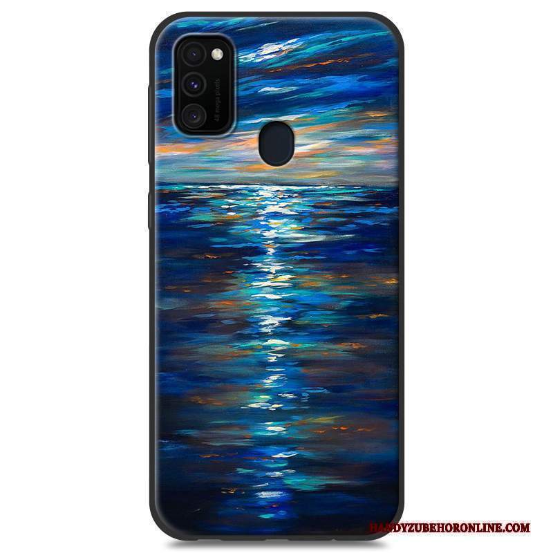 Custodia Samsung Galaxy M30s Silicone Telefono Bianco, Cover Samsung Galaxy M30s Cartone Animato Morbido Di Personalità