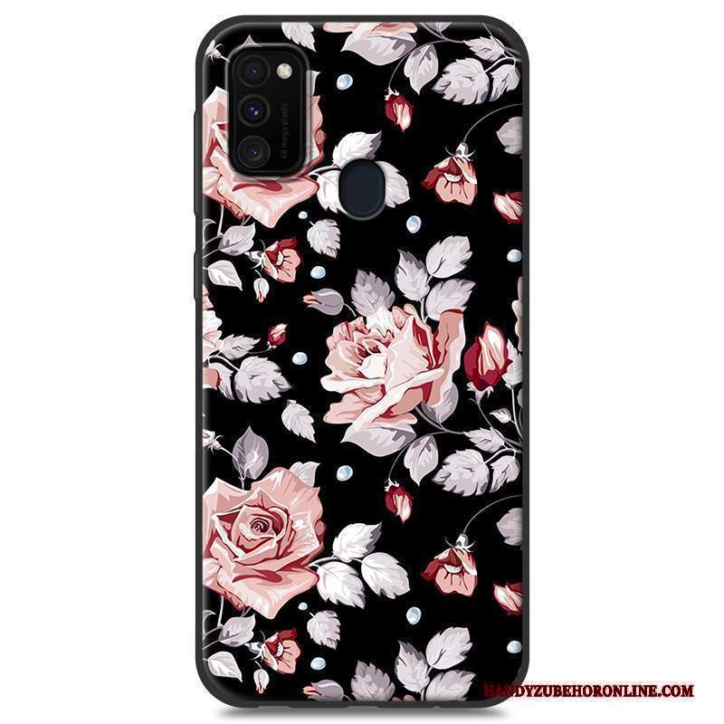 Custodia Samsung Galaxy M30s Silicone Telefono Bianco, Cover Samsung Galaxy M30s Cartone Animato Morbido Di Personalità