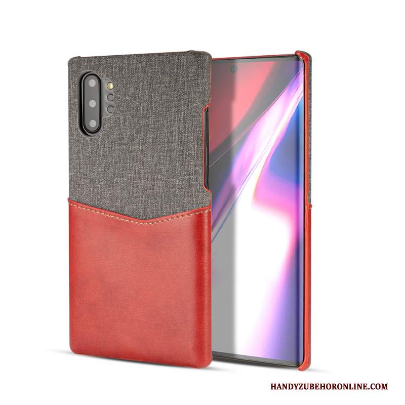 Custodia Samsung Galaxy Note 10+ Carta Rosso, Cover Samsung Galaxy Note 10+ Telefono Anti-caduta