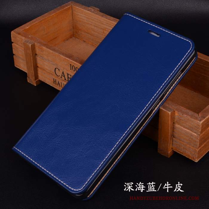 Custodia Samsung Galaxy Note 10 Folio Anti-caduta Blu, Cover Samsung Galaxy Note 10 Pelle Telefono