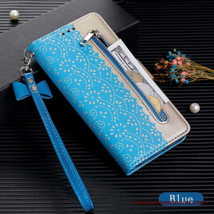 Custodia Samsung Galaxy Note 10 Folio Anti-caduta Nuovo, Cover Samsung Galaxy Note 10 Pelle Tutto Incluso Blu