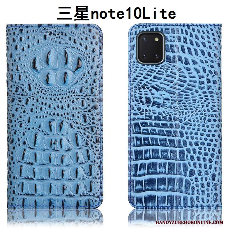 Custodia Samsung Galaxy Note 10 Lite Pelle Anti-caduta Nero, Cover Samsung Galaxy Note 10 Lite Protezione Tutto Incluso Modello