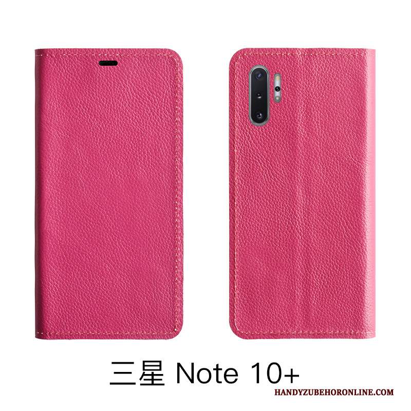 Custodia Samsung Galaxy Note 10 Lite Pelle Telefono Modello, Cover Samsung Galaxy Note 10 Lite Folio Litchi Mucca