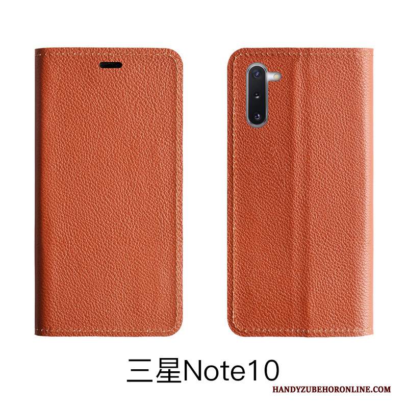 Custodia Samsung Galaxy Note 10 Lite Pelle Telefono Modello, Cover Samsung Galaxy Note 10 Lite Folio Litchi Mucca