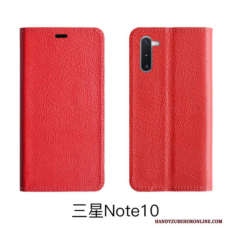 Custodia Samsung Galaxy Note 10 Lite Pelle Telefono Modello, Cover Samsung Galaxy Note 10 Lite Folio Litchi Mucca