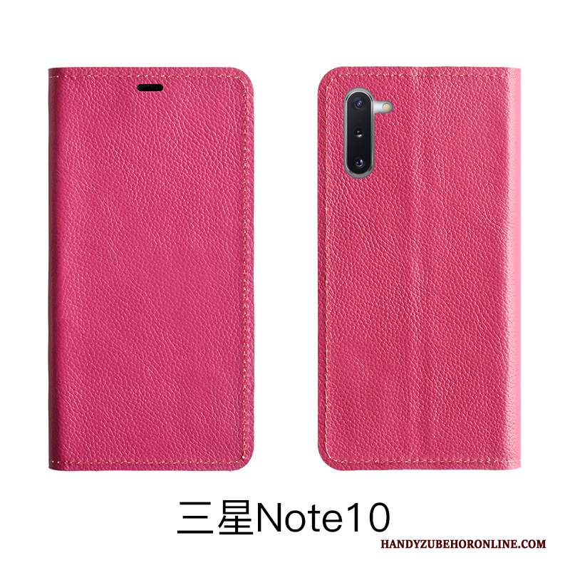 Custodia Samsung Galaxy Note 10 Lite Pelle Telefono Modello, Cover Samsung Galaxy Note 10 Lite Folio Litchi Mucca