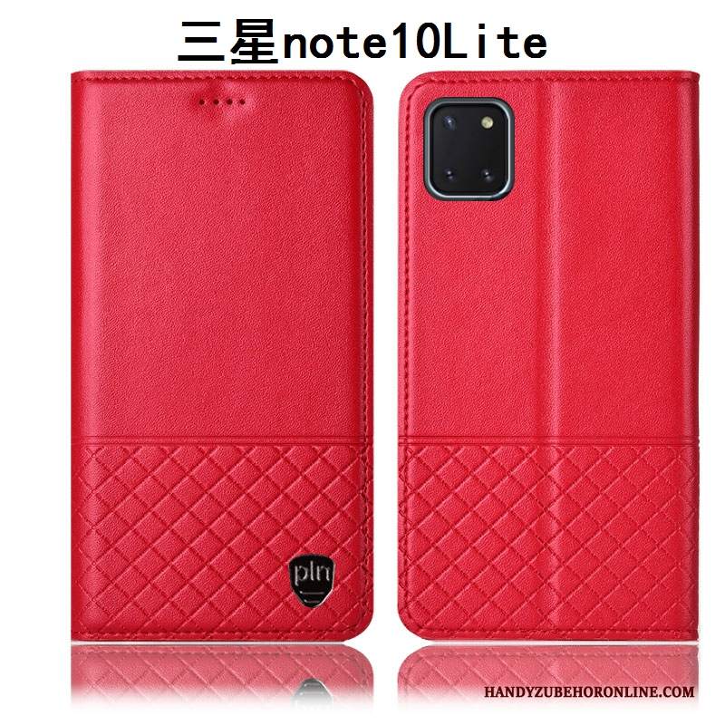 Custodia Samsung Galaxy Note 10 Lite Protezione Tutto Incluso Nero, Cover Samsung Galaxy Note 10 Lite Pelle Anti-cadutatelefono