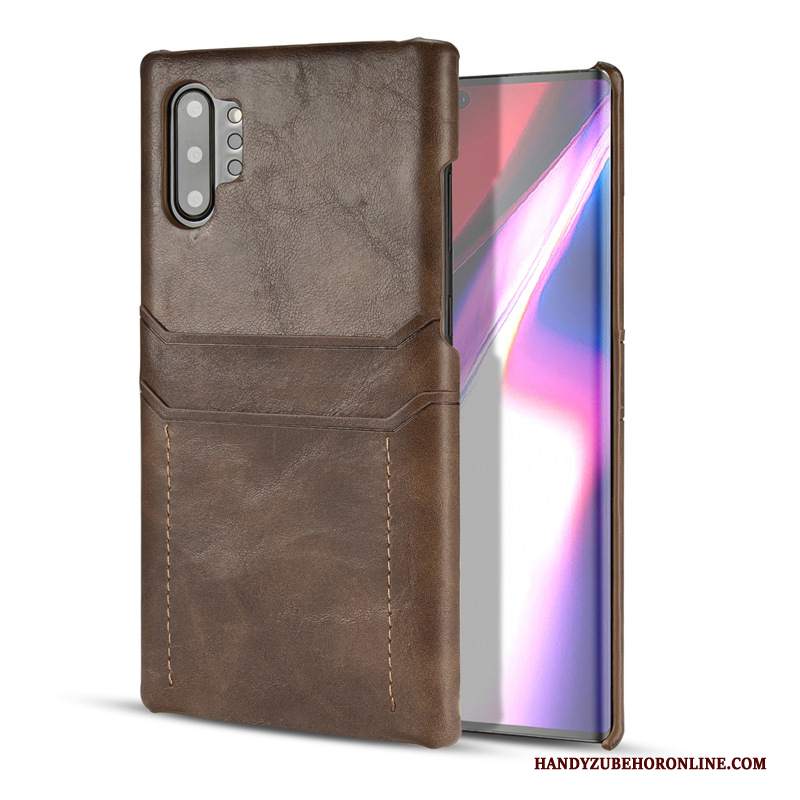 Custodia Samsung Galaxy Note 10+ Nero Carta, Cover Samsung Galaxy Note 10+ Telefono