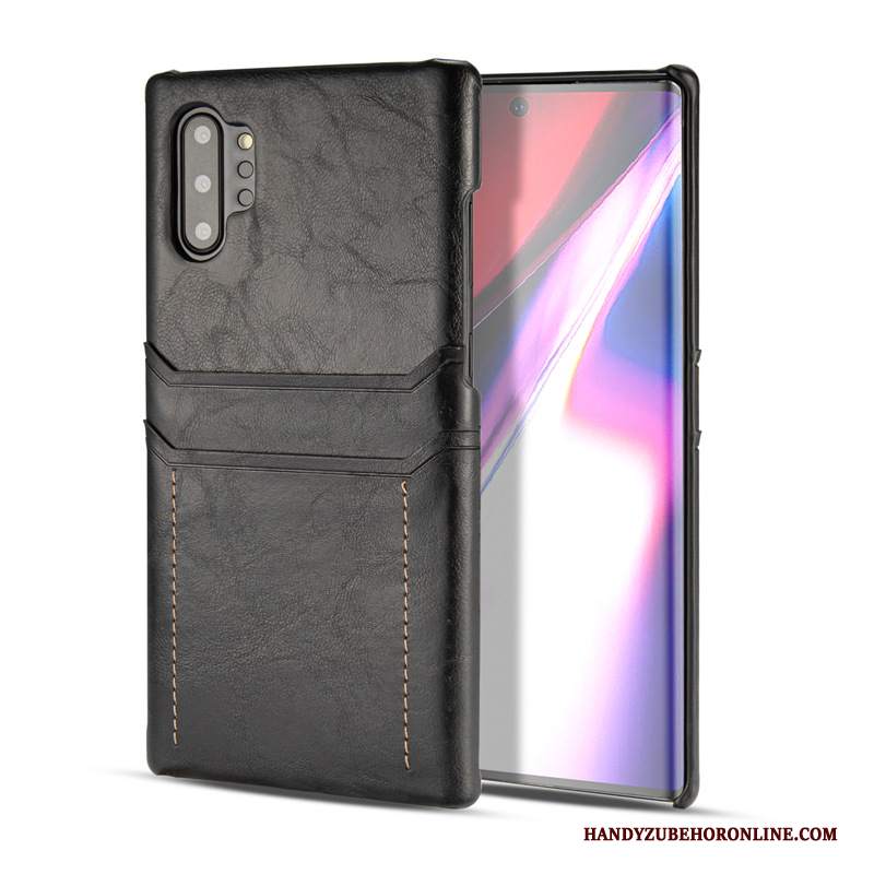 Custodia Samsung Galaxy Note 10+ Nero Carta, Cover Samsung Galaxy Note 10+ Telefono