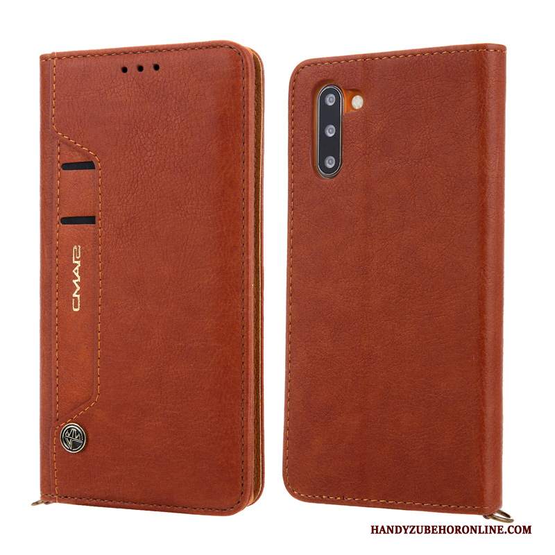 Custodia Samsung Galaxy Note 10 Pelle Blutelefono, Cover Samsung Galaxy Note 10 Protezione