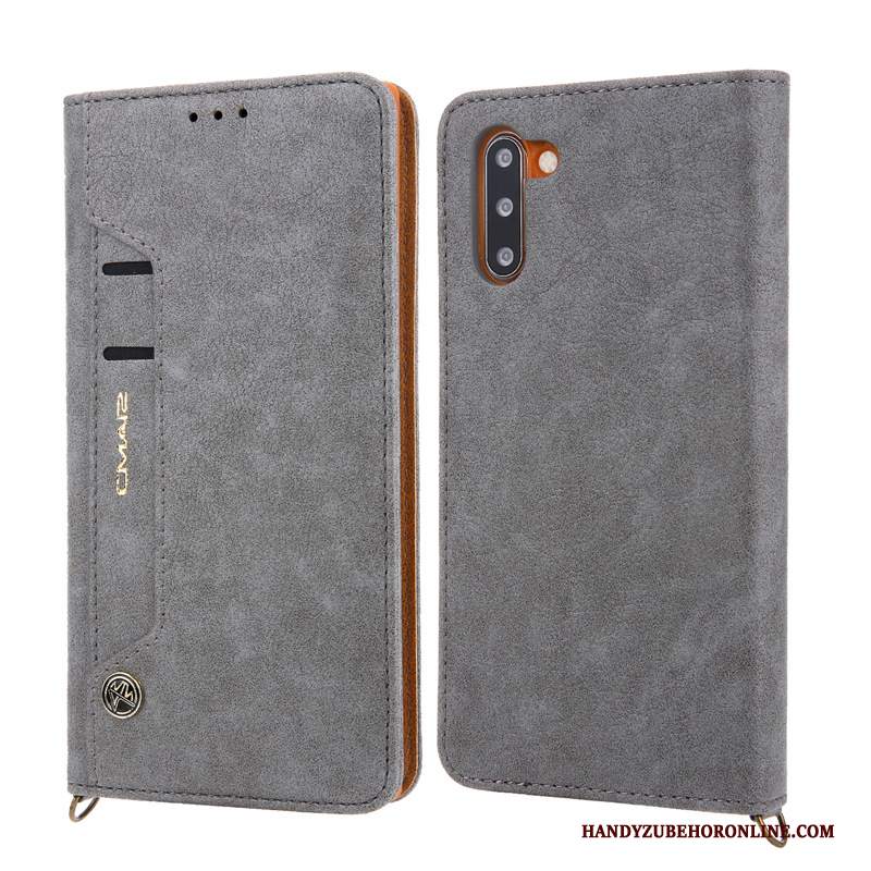 Custodia Samsung Galaxy Note 10 Pelle Blutelefono, Cover Samsung Galaxy Note 10 Protezione