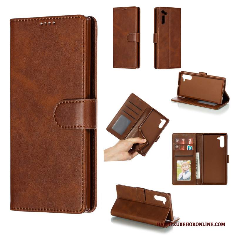 Custodia Samsung Galaxy Note 10 Pelle Grigiotelefono, Cover Samsung Galaxy Note 10