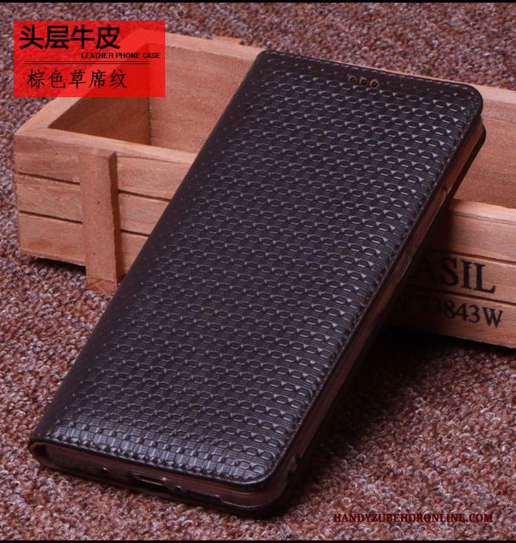 Custodia Samsung Galaxy Note 10+ Pelle Mucca Nero, Cover Samsung Galaxy Note 10+ Folio Telefono Manuale