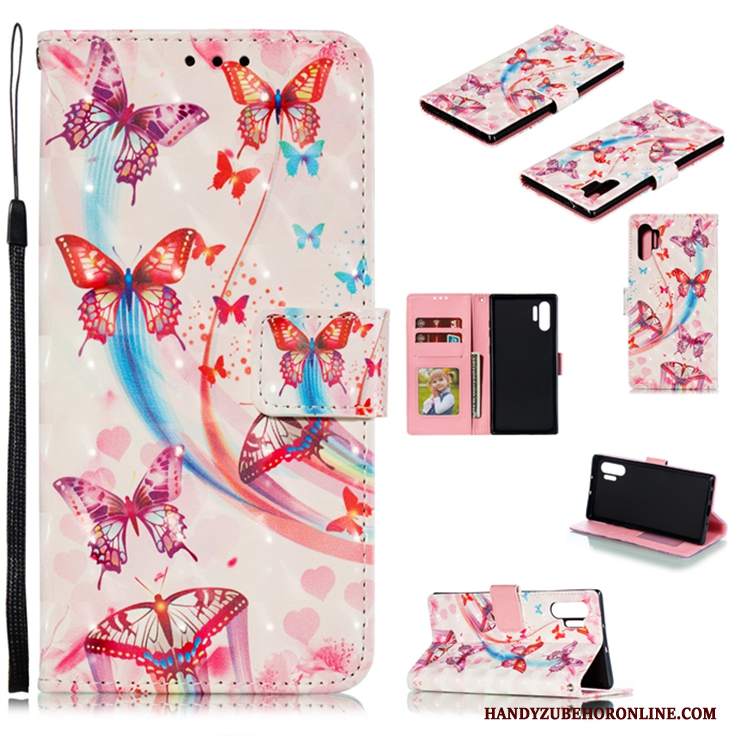 Custodia Samsung Galaxy Note 10+ Pelle Porporatelefono, Cover Samsung Galaxy Note 10+ Folio