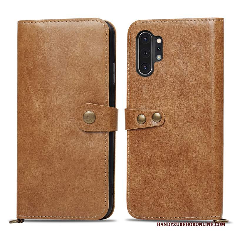 Custodia Samsung Galaxy Note 10+ Pelle Telefono, Cover Samsung Galaxy Note 10+ Folio