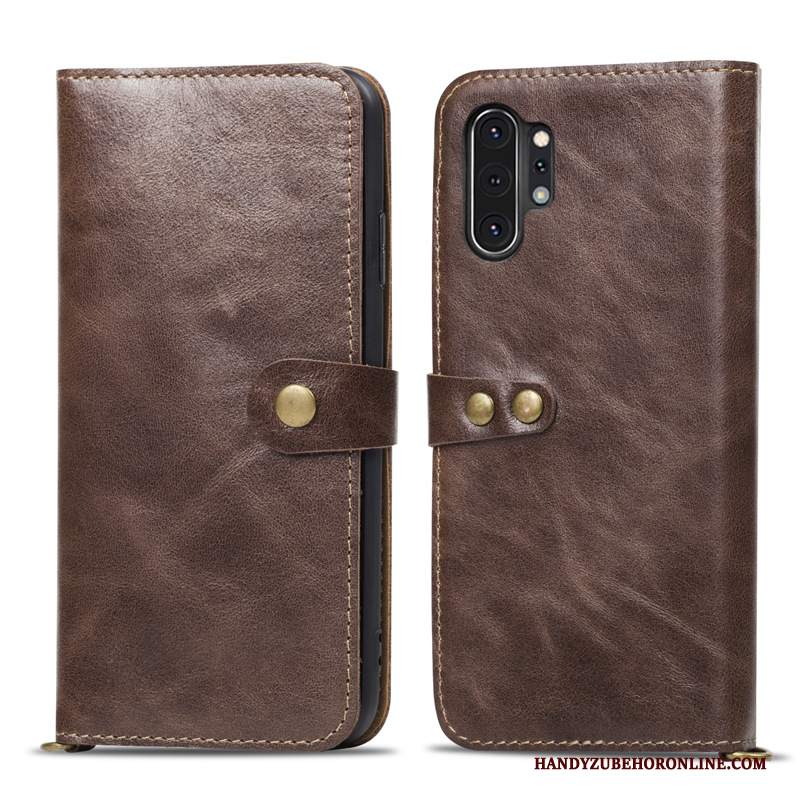 Custodia Samsung Galaxy Note 10+ Pelle Telefono, Cover Samsung Galaxy Note 10+ Folio