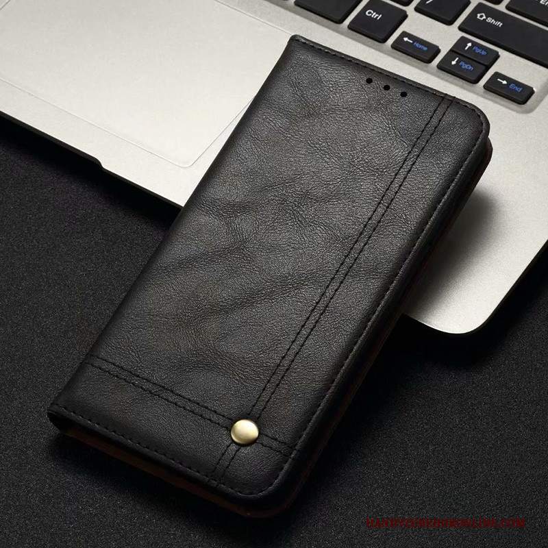 Custodia Samsung Galaxy Note 10 Pelle Telefono Nero, Cover Samsung Galaxy Note 10 Folio Anti-caduta