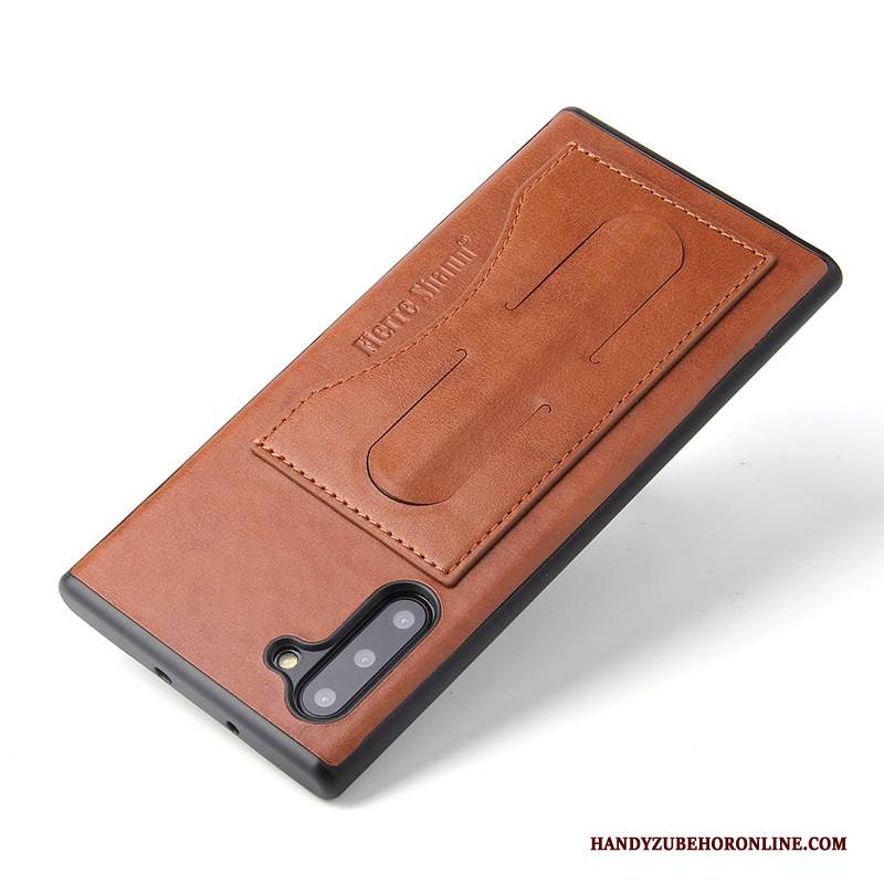 Custodia Samsung Galaxy Note 10 Pelle Verdetelefono, Cover Samsung Galaxy Note 10 Protezione Carta