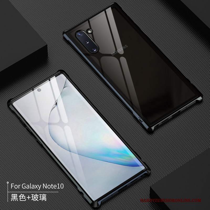 Custodia Samsung Galaxy Note 10 Protezione Metallo Semplici, Cover Samsung Galaxy Note 10 Nuovo Vetro