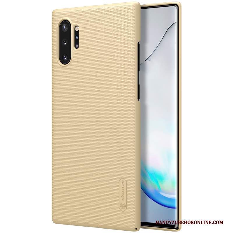 Custodia Samsung Galaxy Note 10+ Protezione Oro Antiscivolo, Cover Samsung Galaxy Note 10+ Difficile Bianco