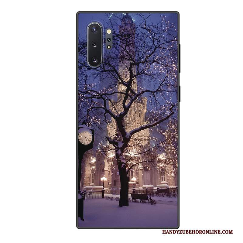 Custodia Samsung Galaxy Note 10+ Protezione Telefono Anti-caduta, Cover Samsung Galaxy Note 10+ Cartone Animato Porpora Marchio Di Tendenza