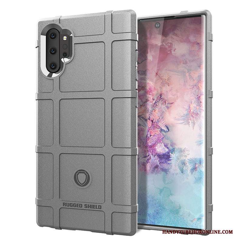 Custodia Samsung Galaxy Note 10+ Silicone Grigio Anti-caduta, Cover Samsung Galaxy Note 10+ Telefono Macchiati