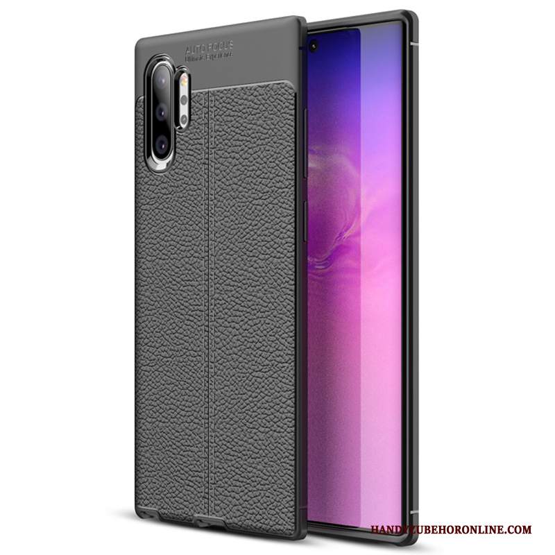 Custodia Samsung Galaxy Note 10+ Silicone Tutto Incluso Morbido, Cover Samsung Galaxy Note 10+ Litchi Modello