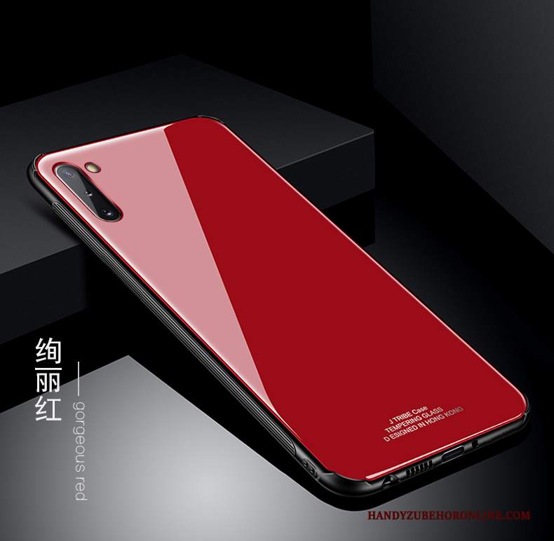 Custodia Samsung Galaxy Note 10 Sottile Marchio Di Tendenza, Cover Samsung Galaxy Note 10 Nero Net Red