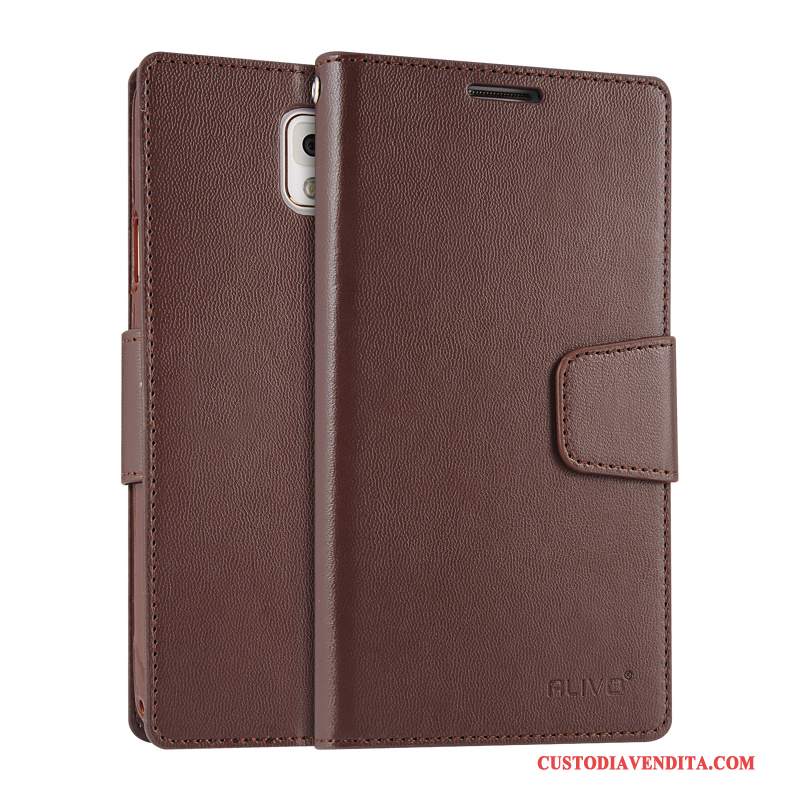 Custodia Samsung Galaxy Note 3 Folio Porpora Morbido, Cover Samsung Galaxy Note 3 Protezione Telefono