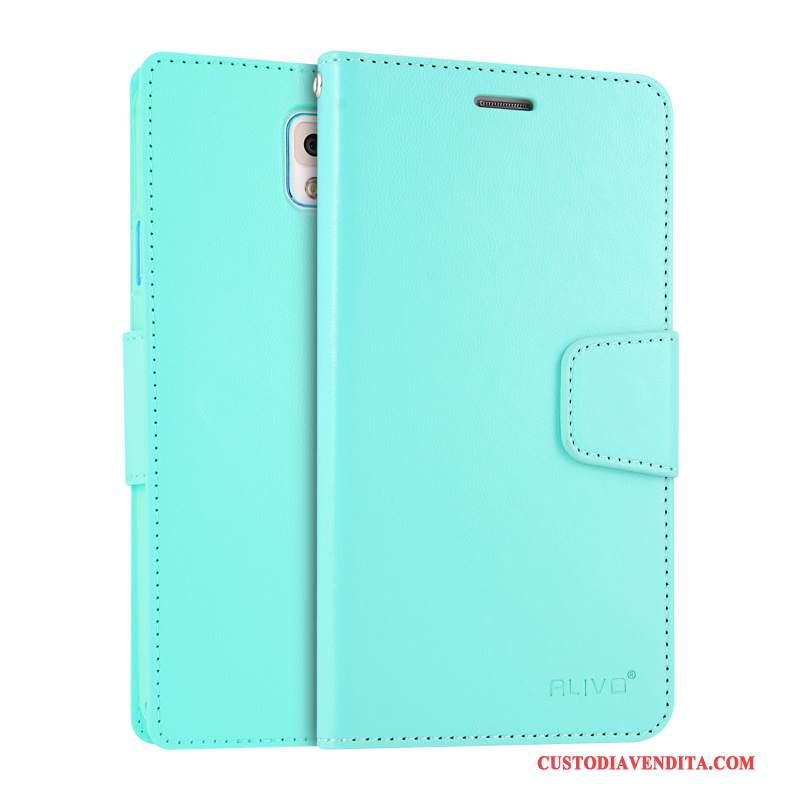 Custodia Samsung Galaxy Note 3 Folio Porpora Morbido, Cover Samsung Galaxy Note 3 Protezione Telefono