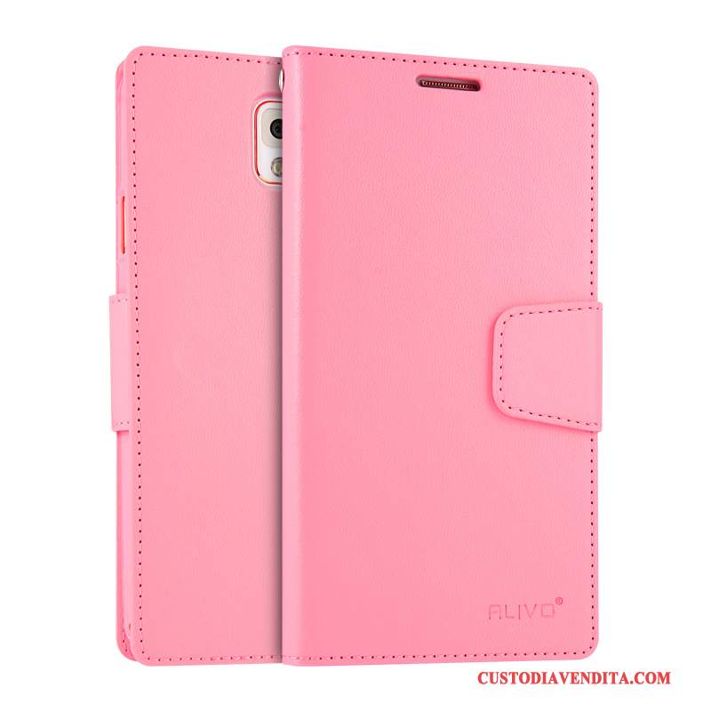 Custodia Samsung Galaxy Note 3 Folio Porpora Morbido, Cover Samsung Galaxy Note 3 Protezione Telefono