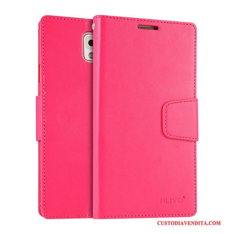 Custodia Samsung Galaxy Note 3 Folio Porpora Morbido, Cover Samsung Galaxy Note 3 Protezione Telefono