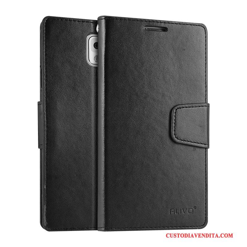 Custodia Samsung Galaxy Note 3 Folio Porpora Morbido, Cover Samsung Galaxy Note 3 Protezione Telefono