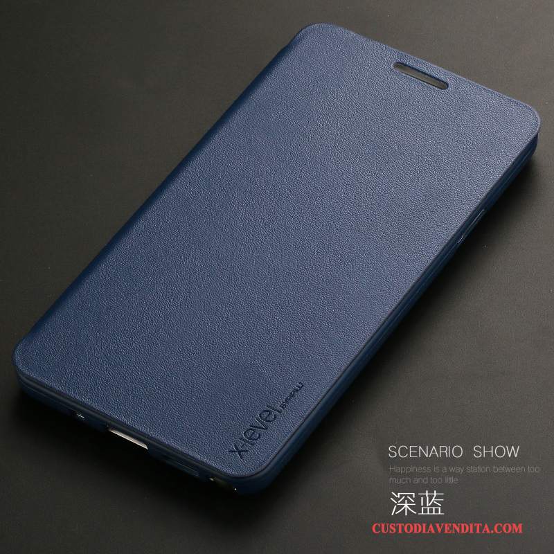 Custodia Samsung Galaxy Note 3 Folio Sottile Blu Scuro, Cover Samsung Galaxy Note 3 Pelle Telefono Tutto Incluso