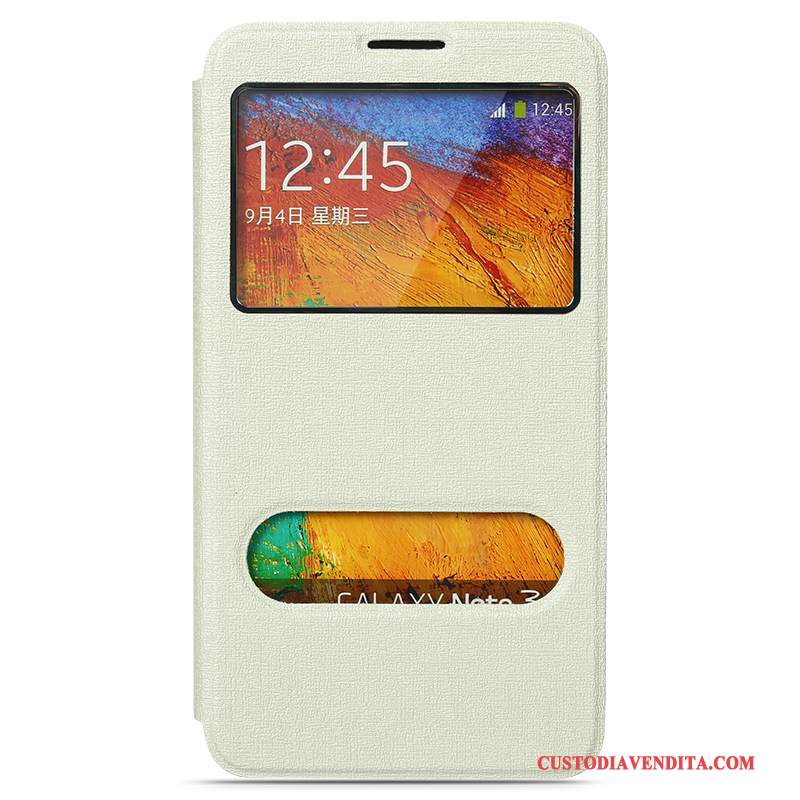 Custodia Samsung Galaxy Note 3 Pelle Semplicitelefono, Cover Samsung Galaxy Note 3 Folio Giallo Coperchio Posteriore