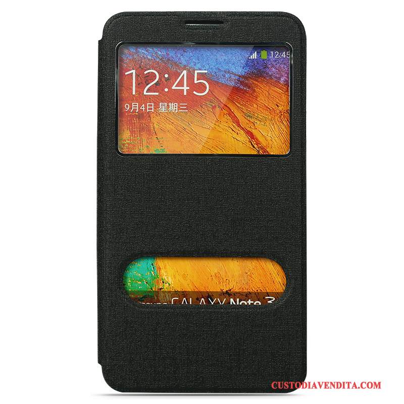 Custodia Samsung Galaxy Note 3 Pelle Semplicitelefono, Cover Samsung Galaxy Note 3 Folio Giallo Coperchio Posteriore