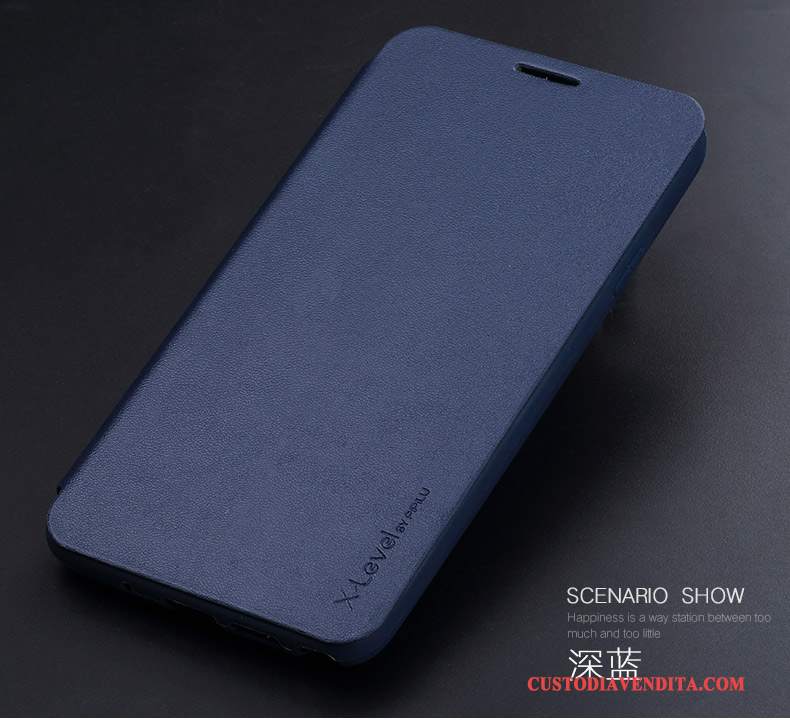 Custodia Samsung Galaxy Note 3 Pelle Telefono Sottile, Cover Samsung Galaxy Note 3 Folio Tutto Incluso Blu Scuro