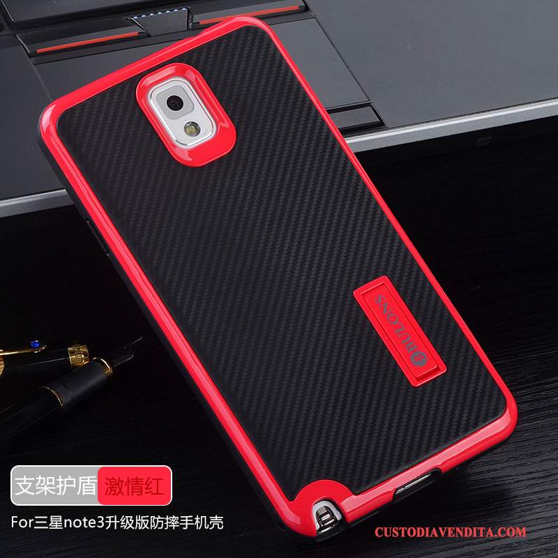 Custodia Samsung Galaxy Note 3 Silicone Anti-caduta Telaio, Cover Samsung Galaxy Note 3 Protezione Coperchio Posteriore Rosso